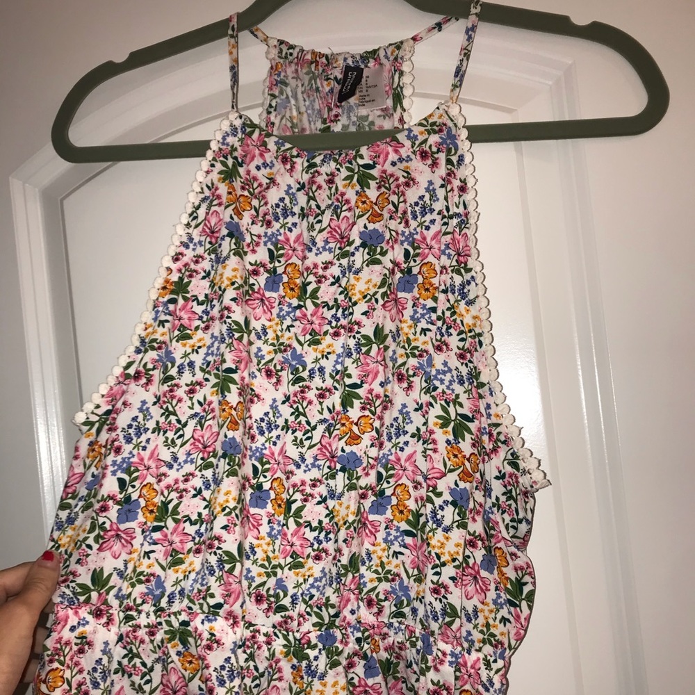 multicolor, floral romper